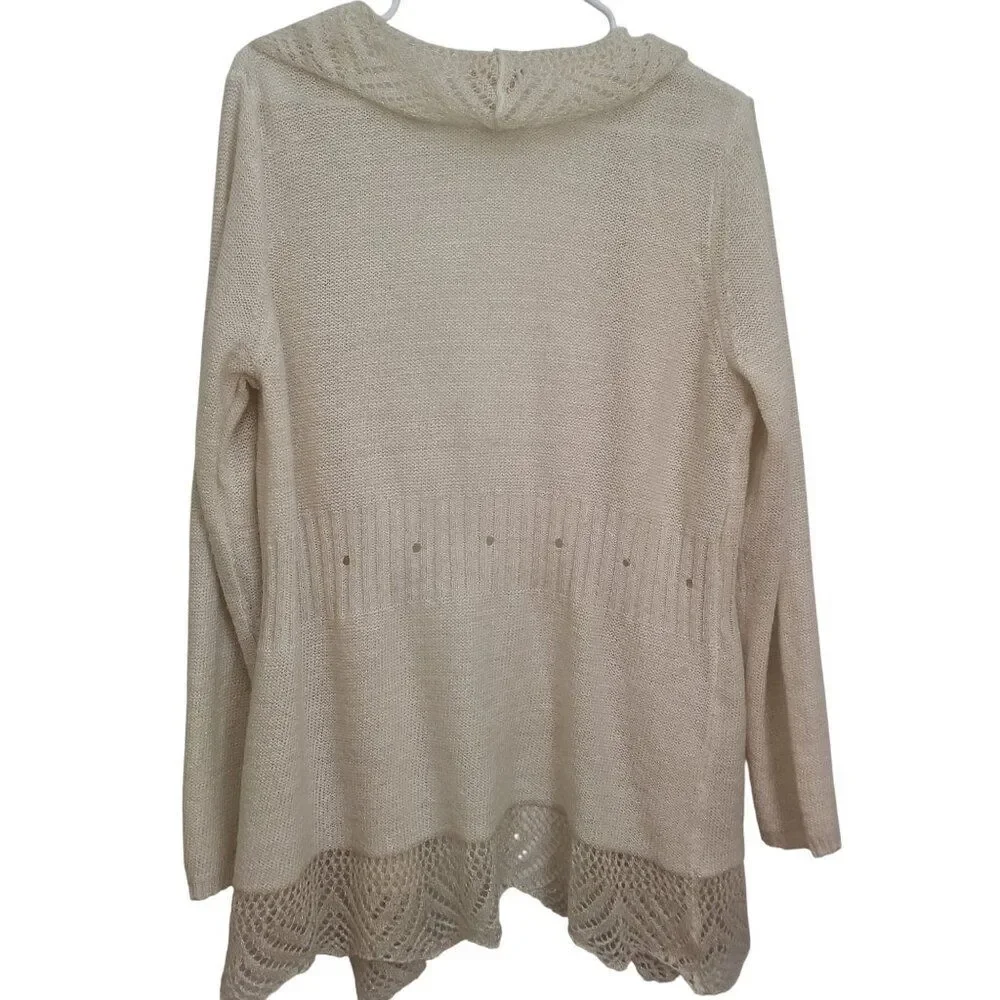 Elle Off-white Long Cardigan Sweater